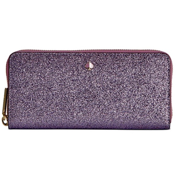 🆕 Kate Spade ♠️ Lilac Purple Glitter Wallet - Picture 6 of 8